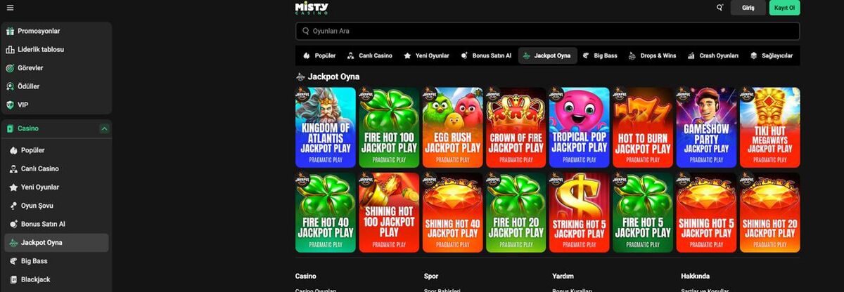 Mistycasino Jackpot Dünyası